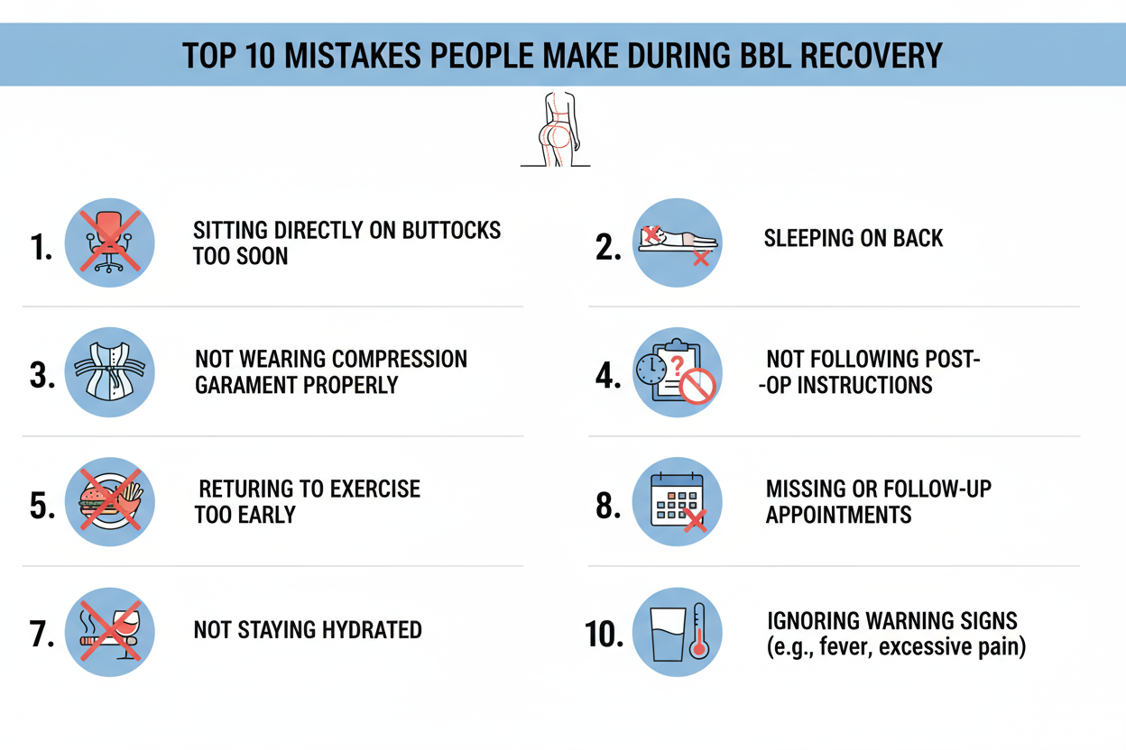 Top 10 Mistakes People Make During BBL Recovery